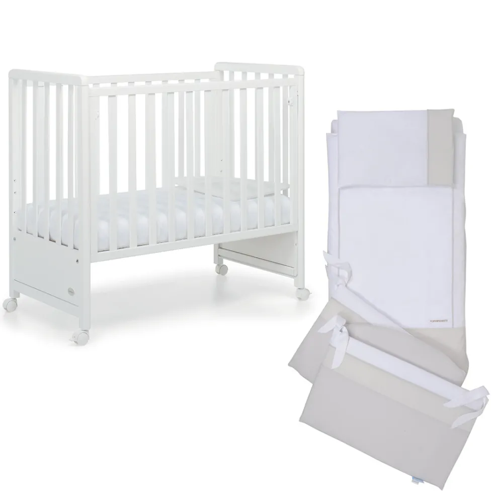 Lista Nascita<Foppapedretti Cameretta Pikkoletto bianco con completo piumone beige